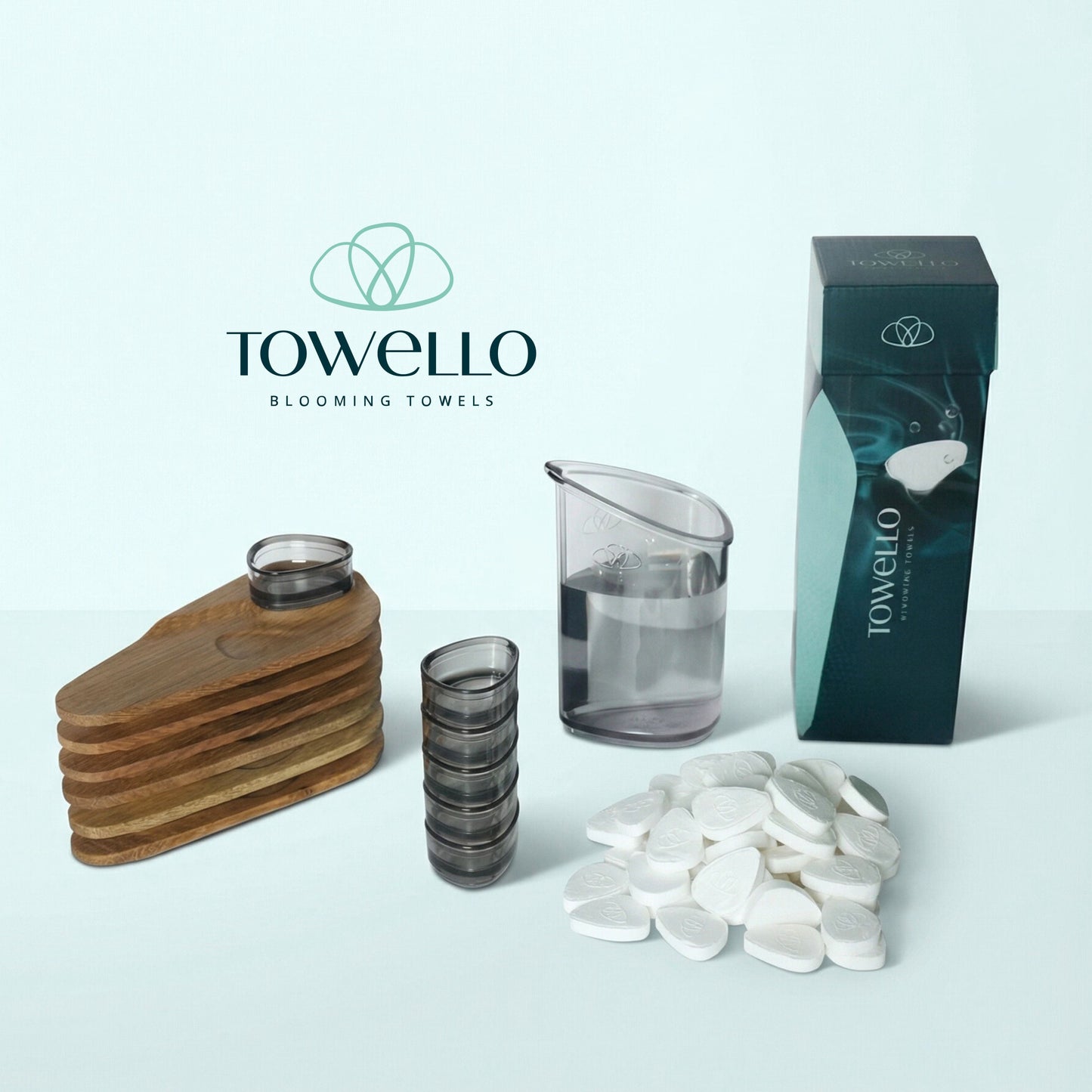 TOWELLO Curve 6 pax Home Set – Wood
